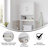 Vega Modern Over the Toilet Cabinet with Shelves and Magnetic Closure Doors-95375551
