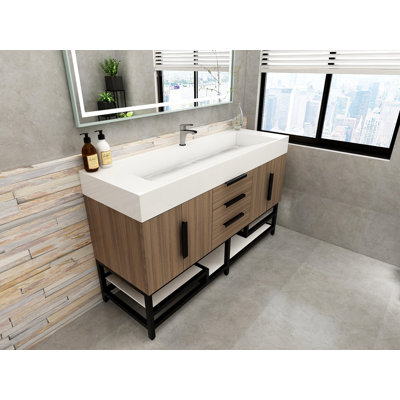 Jessica 60'' Free Standing Single Bathroom Vanity