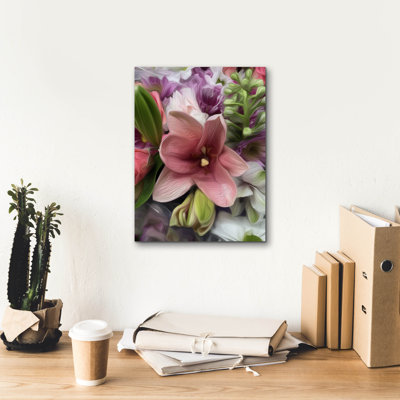 Toile épique Graffiti «Oriental Lily» par Dante Plata, 12 po x 16 po