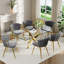 Ensemble de table à manger rectangulaire élégant pour 6 personnes-1004024615-1004024666-1004024665