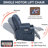 Power Lift Recliner Chair With Massage And Heat For Elderly, Overstuffed Wide Recliners, Heavy Duty Motion Mechanism With USB And Type C Ports, 2 Steel Cup Holders