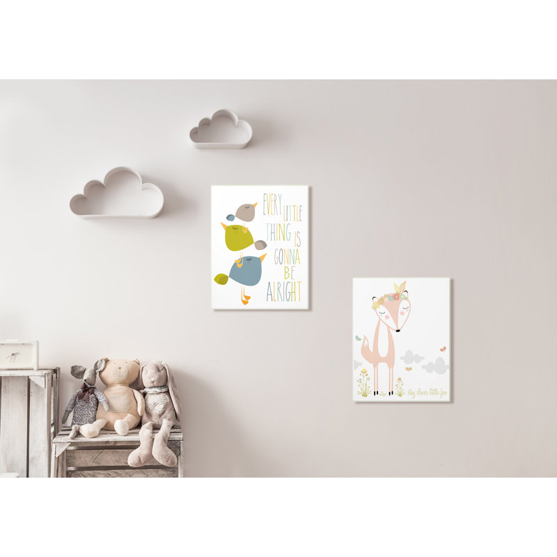 Art sur toile Gupton Three Little Birds, Plaque murale, H 15 po x l 10 po x P 0,5 po