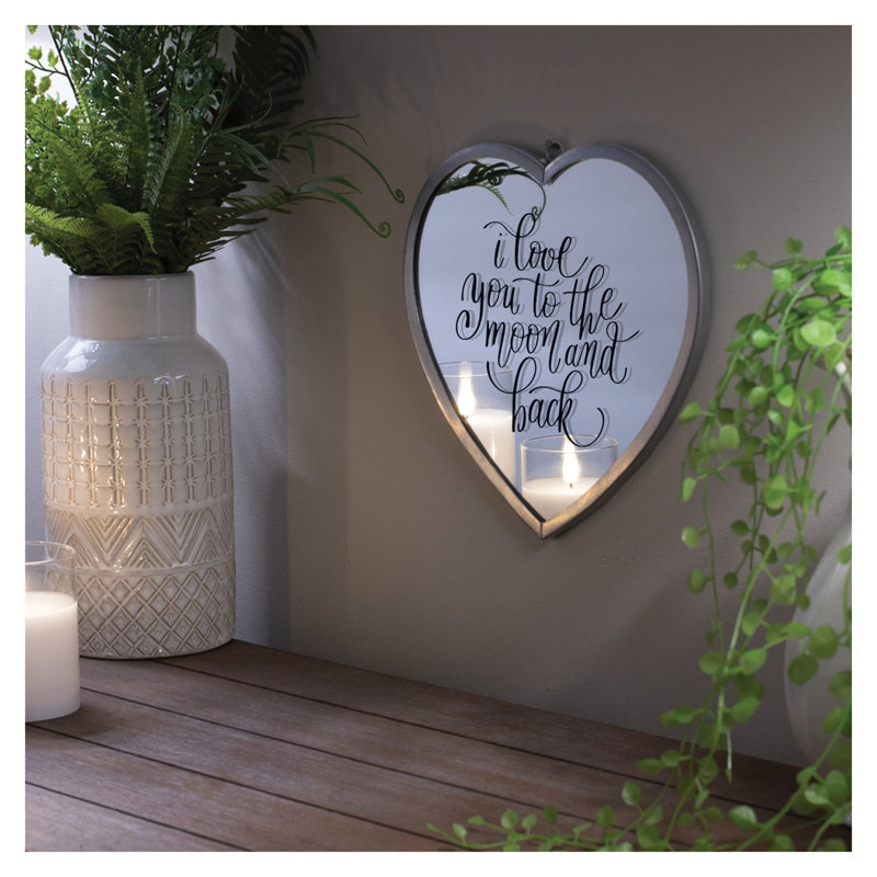Petit miroir décoratif Eilzabeth Heart I Love You