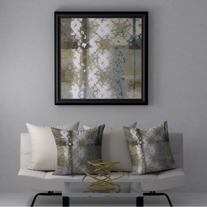 Abstract Reversible Throw Pillow, 18" x 18"