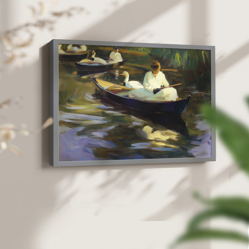 Série nautique -166 - Reproduction encadrée - Restickable, H 11 po x l 14 po, Grey