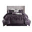 Édredon double prune - Glamour de chambre à coucher élégant 7 pièces