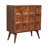 Solid Wood Quad Cabinet, 2-Shelves, Brown