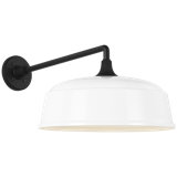 Thomas O'Brien, "Academy 17.5" Mack Barn Light in Matte Black with 16" Rockhouse Shade