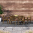 Arneta 6 - Person Acacia Wood Patio Dining Set with Rectangular Table