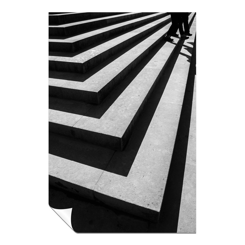 Shadow And Light Steps Stairs - No Frame Print, 31cm H x 20cm W