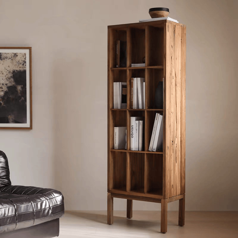 Vitrine en bois massif simple et rétro