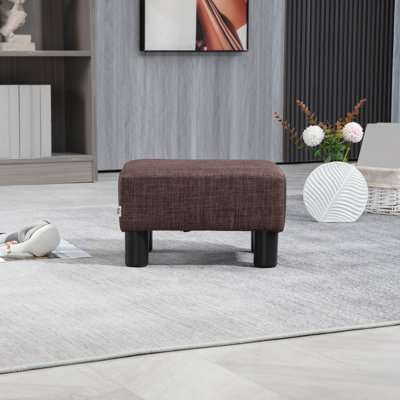 40cm Wide Tufted Solid Colour Footstool Ottoman