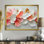 Or rose veiné marbré de pétales de fleurs II - fleurs abstraites, art mural