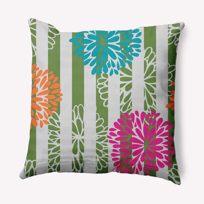 Floral Reversible Throw Pillow