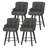 26''H Upholstered 360°Swivel Counter Height Bar Stools, Wood Legs Kitchen Island Chairs-2106507579-2106701522