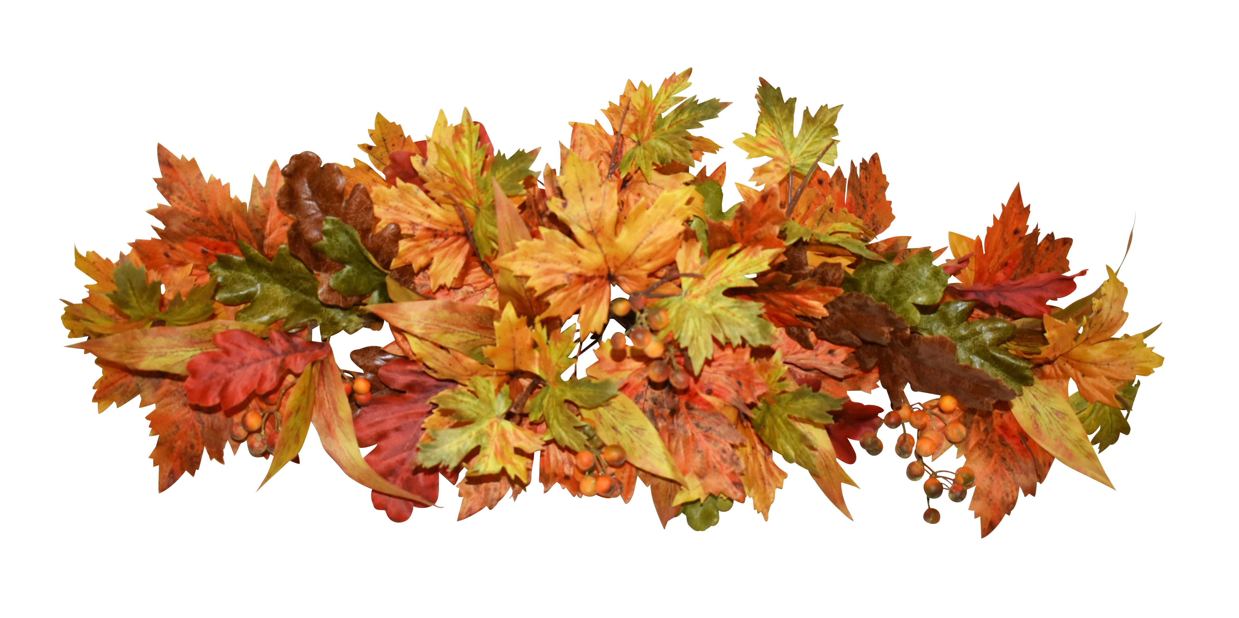 Primrue 32" Maple Leaves Berries Swag & Reviews | Wayfair