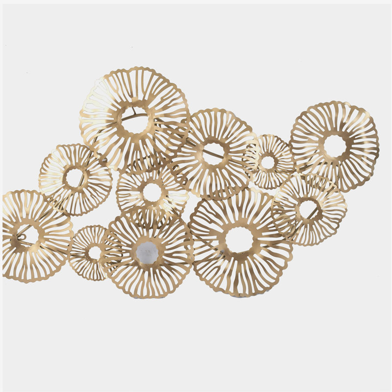 24x2x42" Gold Iron Wall Art