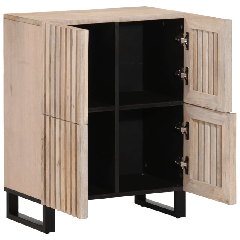 Litisha Glass Accent Chest, Light Brown