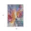 Tapis intérieur lavable abstrait rouge orange et bleu sarcelle 9 pi x 12 pi