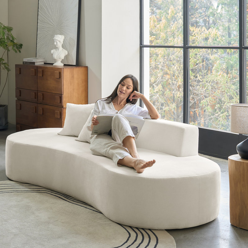 Canapé à compression haute densité 94 po avec 2 coussins Nerio, null