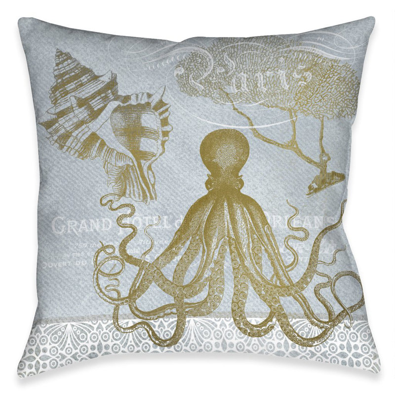 Coussin intérieur Azure Coastal Octopus