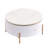 Modern Round Coffee Table With 2 Large Drawers Storage Accent Table(31.5'')
