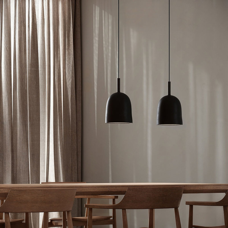 Vessel Pendant Light, Carbon, 18.5'' H x 9'' W x 9'' D, Black