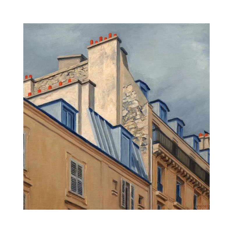 Paris Rooftops II by Nick Savides - Painting on Canvas, 66.04 cm H x 66.04 cm W x 1.91 cm D, Wrapped Canvas