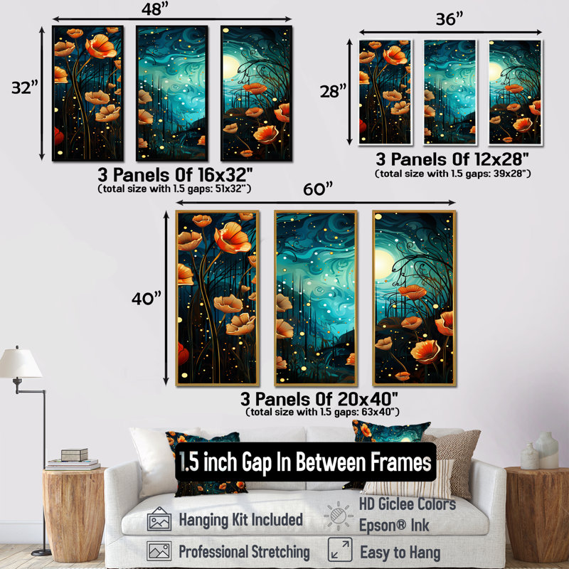 «Monets Garden Revisité Landscape I - Classics», art mural, Cadre flottant noir, H 40 po x l 60 po