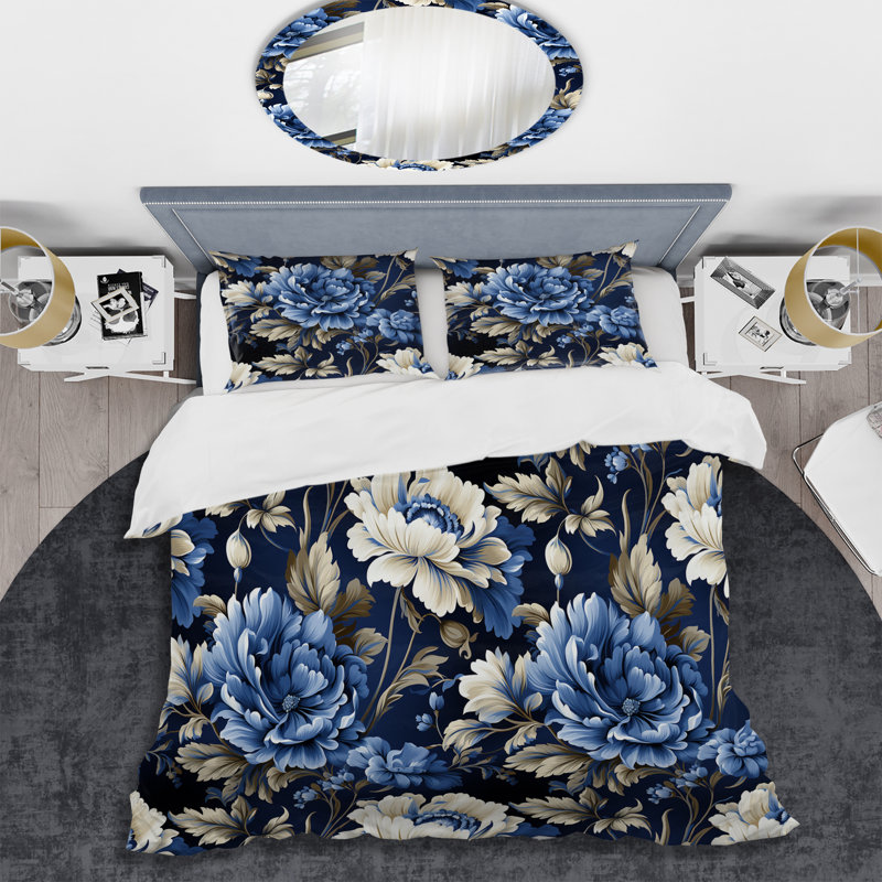 Ensemble de housse de couette Hanaya, Housse de couette pour grand lit et 2 taies décor