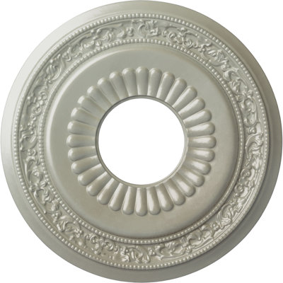 Médaillon de plafond Endurathane Baile, DE 20 po x P 3 1/2 po x P 1 5/8 po (convient aux auvents jusqu'à 3 1/4 po), finition platine peinte à la main