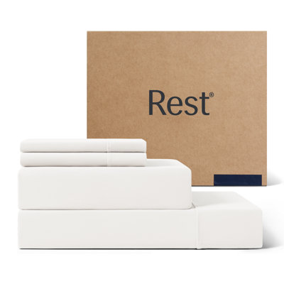 REST Evercool® 4-Piece Cooling Sheet Set – Award Winning, Breathable Moisture-Wicking Bed Sheets with Ionic+ Self-Cleaning Fabric, Ultra-Soft & Deep Pocket Fitted Sheet for Hot Sleepers, Machine Washable