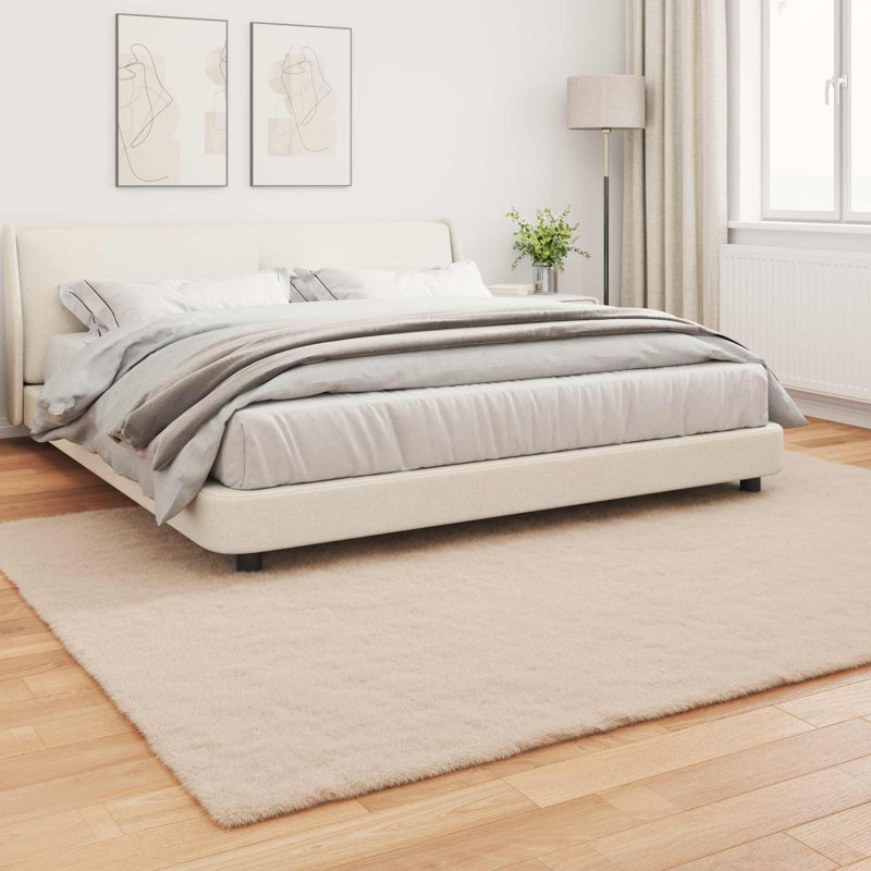  Faux Rabbit Fur Rug Olite Polyester, Rectangle 200 x 280 cm, Taupe
