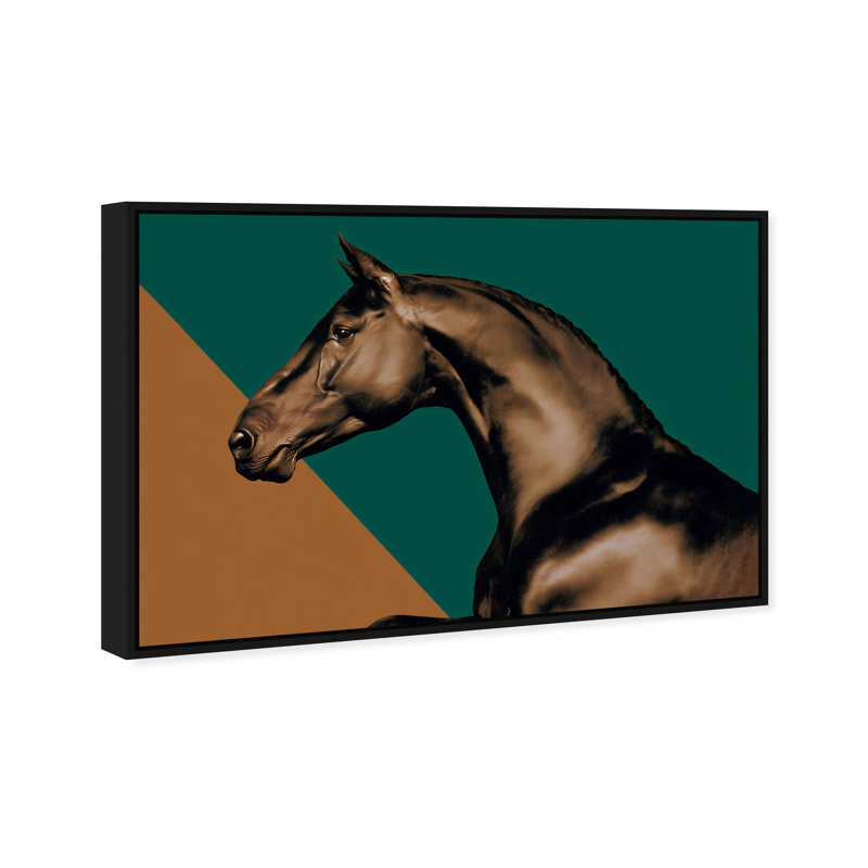 Hue Equine I Animals Canvas Print by Oliver Gal, Black Frame, 15 x 10, 31"H x 21"W, Black Floater Frame