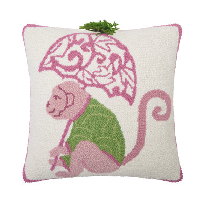 Chinoiseries Monkey Wool Hook Pillow