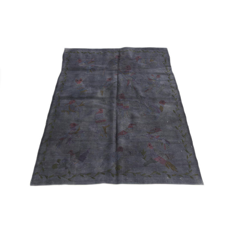 Tapis bleu gris 3 pi 5 po x 4 pi 10 po