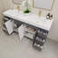 Ensemble de meuble-lavabo double 72 po avec tiroirs et portes-70381269
