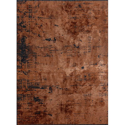 Tapis orange / noir camouflage de luxe