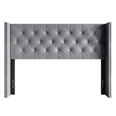 Gretna Tufted Upholstered Velvet Headboard by House of Hampton