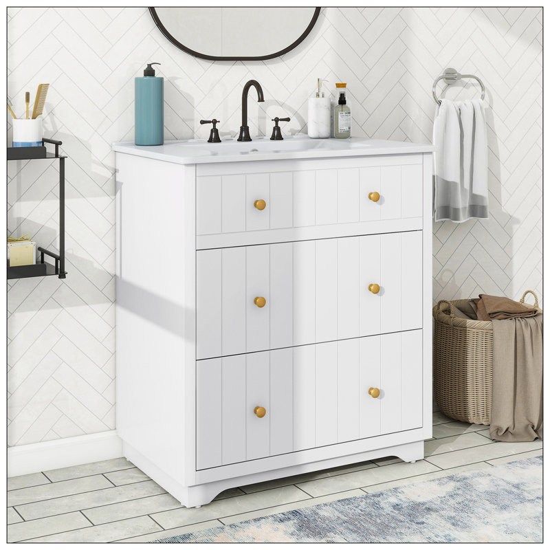 Meuble-lavabo blanc 30 po
