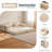 Compression Sofa,Convertible Floor Sofa Bed With Fixed-Shape Frame, Loveseats Boneless Modular Sectional Sofa,No Assembly Required,Chenille Fabric-70051530