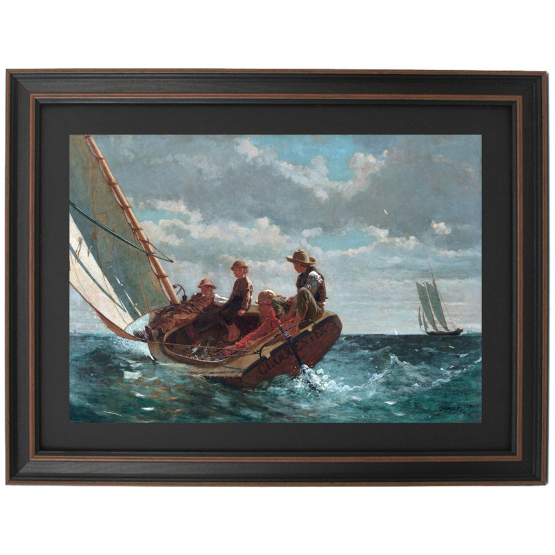Breezing Up (A Fair Wind) par Winslow Homer, H 16 po x l 24 po