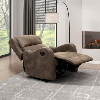 Microfiber Upholstery Reclining Chair 1Pc Living Room Furniture Comfort Seating