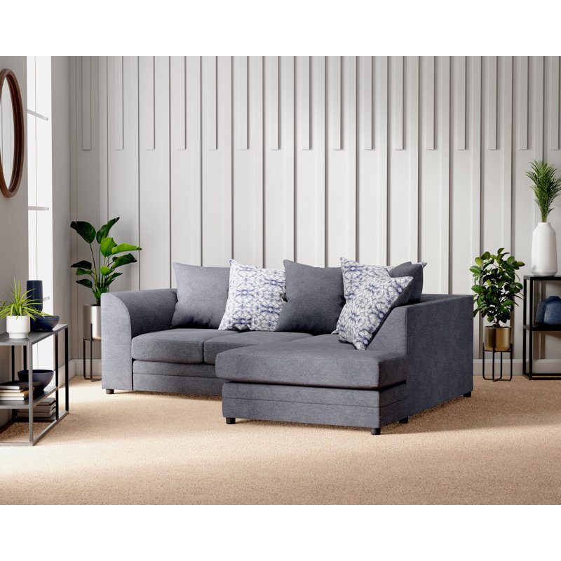 Ellaria Missy Corner Sofa, Navy, Right Hand Facing