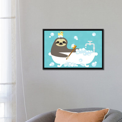 « sloth bubble bubbles », impression sur toile