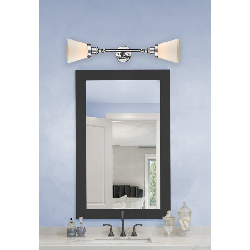 Lattimer 2 - Light Dimmable Vanity Light, LED, Polished Chrome, Matte White Cased