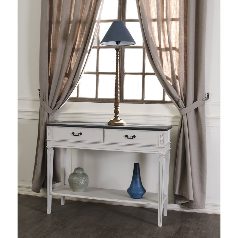 Console 2 tiroirs Madison, Marron foncé