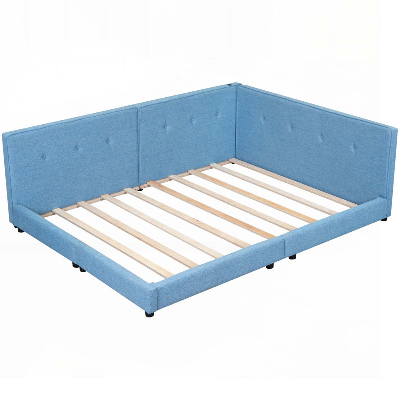 Jerralyn Upholstered Daybed, Blue, Full / Double