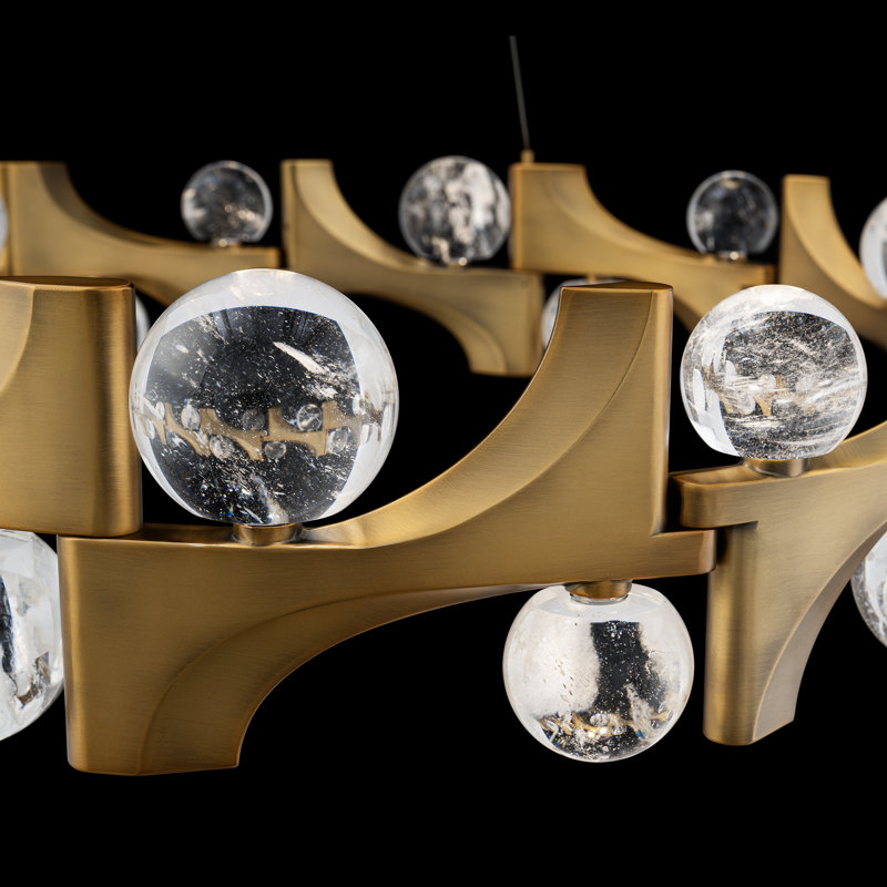 Amorina 24 - Light LED Pendant, Aged Brass