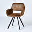 Ensemble de sièges de réception 5 pièces - Table rectangulaire avec fauteuils pivotants en faux suède, mobilier de bureau commercial moderne